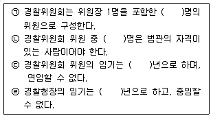 경찰공무원(순경) 경찰학개론 2020년 1회 6번 문제 그림