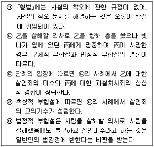경찰공무원(순경) 형법 2019년 2회 4번 문제 그림
