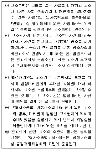 경찰공무원(순경) 형사소송법 2020년 1회 4번 문제 그림