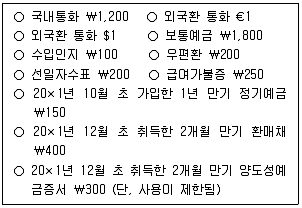관세사 회계학 2019년 1회 10번 문제 그림