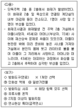 화재감식평가기사 2021년 2회 72번 문제 그림