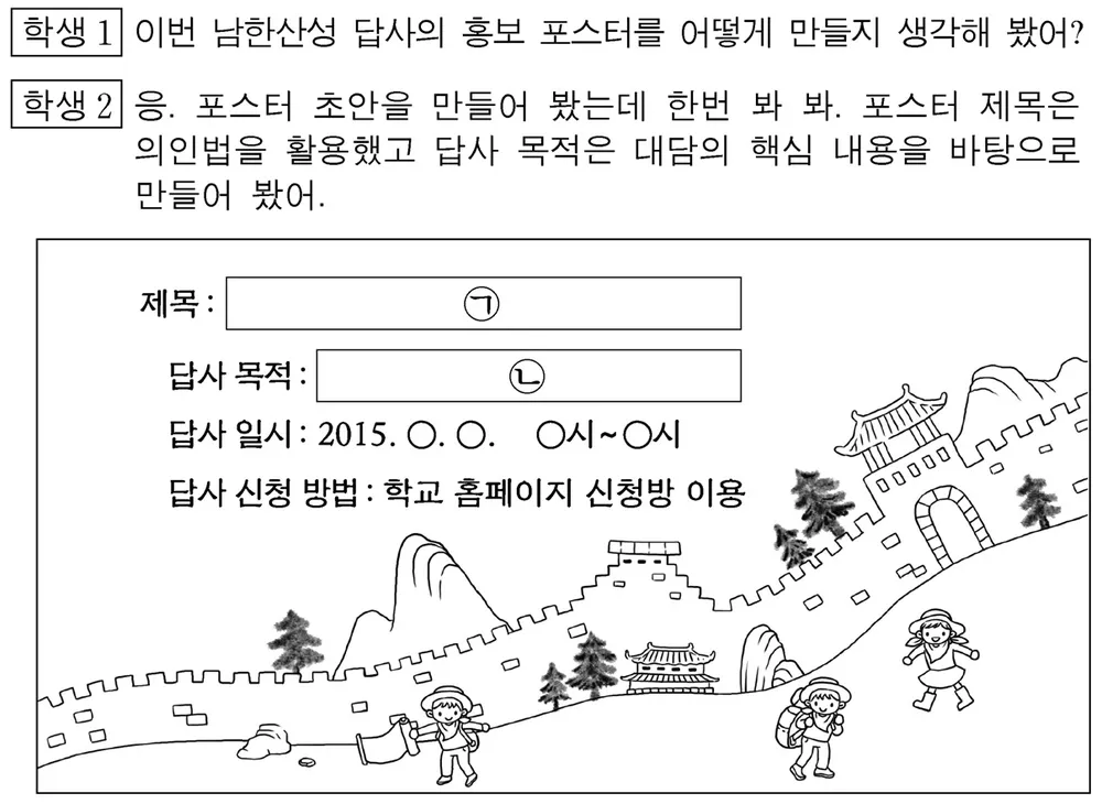 국어영역 2015년 7회 2번 문제 그림