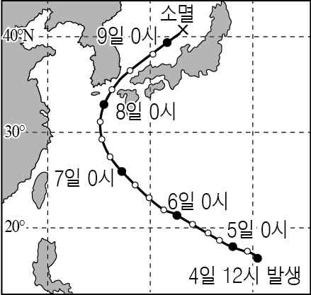 지구과학I 2015년 4회 10번 문제 그림