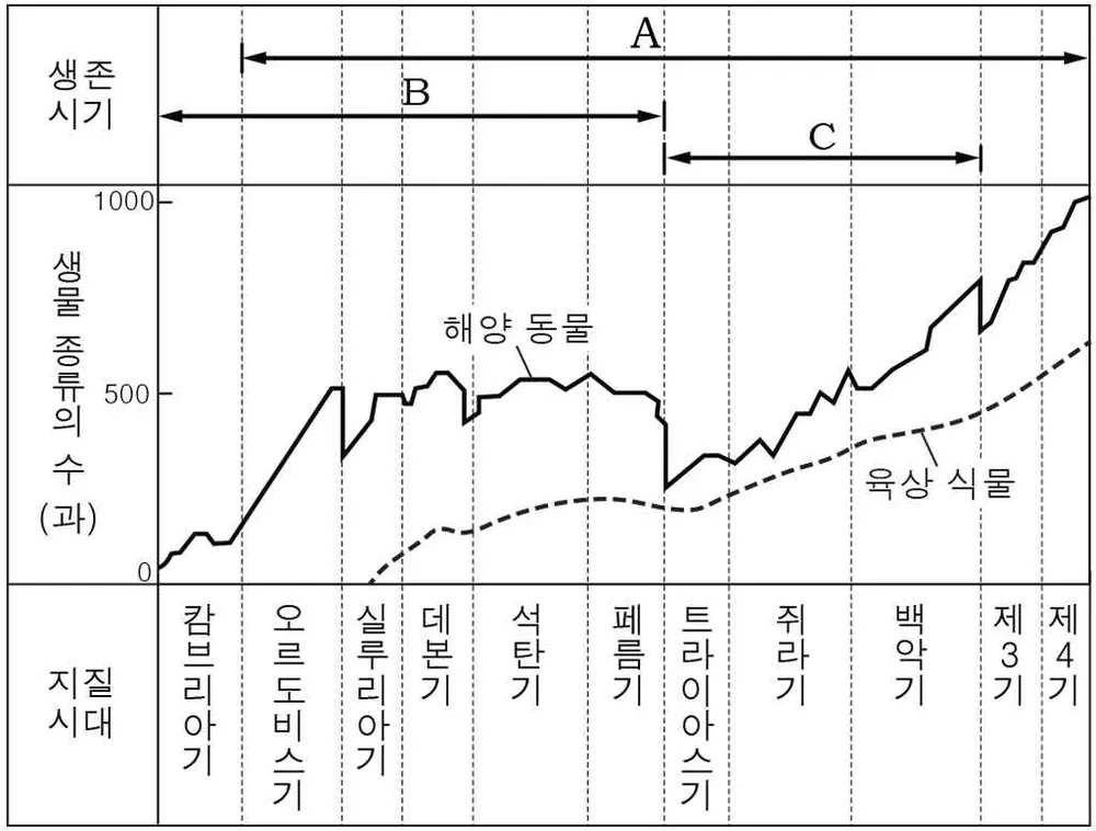 지구과학II 2014년 1회 20번 문제 그림