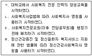 사회복지사 1급(2교시) 2021년 1회 1번 문제 그림