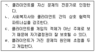 사회복지사 1급(2교시) 2021년 1회 30번 문제 그림