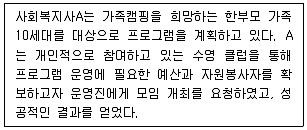 사회복지사 1급(2교시) 2021년 1회 64번 문제 그림