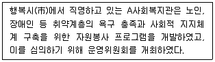 사회복지사 1급(2교시) 2021년 1회 69번 문제 그림