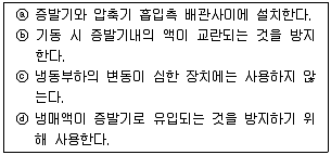 공조냉동기계산업기사 2018년 2회 26번 문제 그림