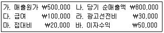 전산회계운용사 3급 2016년 2회 6번 문제 그림