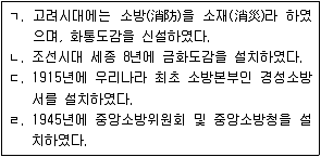 소방공무원(공개,경력) 소방학개론(구) 2021년 1회 4번 문제 그림