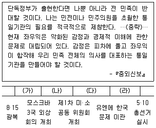 소방공무원(공개) 한국사(구) 2019년 1회 17번 문제 그림