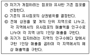 유통관리사 2급 2022년 1회 39번 문제 그림