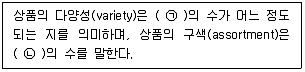 유통관리사 2급 2022년 2회 69번 문제 그림