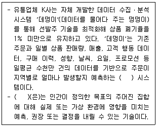 유통관리사 2급 2024년 2회 72번 문제 그림