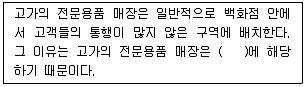 유통관리사 3급 2021년 1회 24번 문제 그림