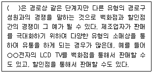유통관리사 3급 2022년 3회 11번 문제 그림