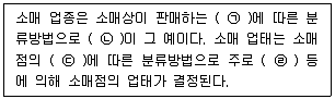 유통관리사 3급 2025년 3회 1번 문제 그림