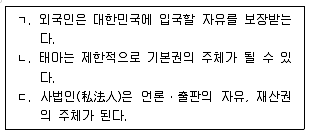 경비지도사 1차(법학개론,민간경비론) 2016년 1회 11번 문제 그림