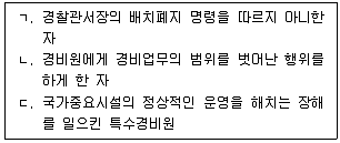 경비지도사 2차(경비업법(청원경찰법포함)) 2021년 1회 24번 문제 그림