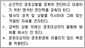 경비지도사 2차(일반)(경호학) 2020년 1회 15번 문제 그림