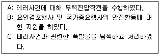 경비지도사 2차(일반)(경호학) 2021년 1회 37번 문제 그림