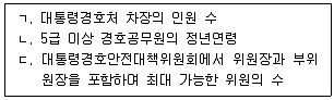 경비지도사 2차(일반)(경호학) 2023년 1회 9번 문제 그림