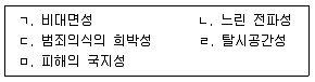 경비지도사 2차(일반)(범죄학) 2014년 1회 3번 문제 그림
