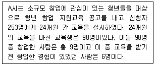 경영지도사 1차 2교시 2020년 1회 73번 문제 그림