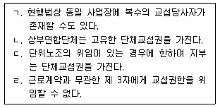 공인노무사 1차(노동법2)(구) 2005년 1회 24번 문제 그림