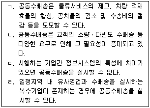 물류관리사 1교시 2011년 1회 59번 문제 그림