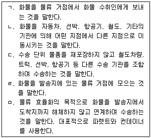 물류관리사 1교시 2013년 1회 80번 문제 그림