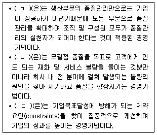 물류관리사 1교시 2017년 1회 29번 문제 그림