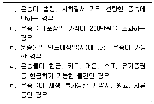 물류관리사 1교시 2020년 1회 70번 문제 그림