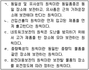 물류관리사 2교시 2015년 1회 35번 문제 그림