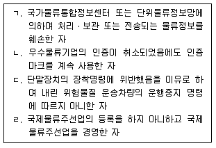 물류관리사 2교시 2020년 1회 46번 문제 그림
