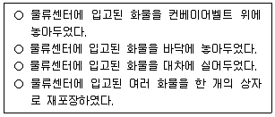 물류관리사 2교시 2024년 1회 27번 문제 그림