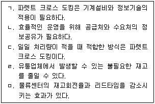 물류관리사 2교시 2025년 1회 11번 문제 그림