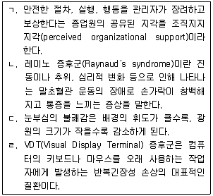 산업보건지도사 2017년 1회 68번 문제 그림