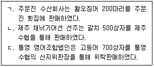수산물품질관리사 1차 2025년 1회 29번 문제 그림