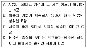 임상심리사 1급 2009년 1회 29번 문제 그림