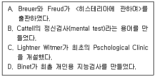 임상심리사 1급 2012년 1회 61번 문제 그림