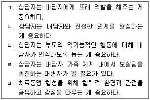 청소년상담사 1급(2교시) 2014년 1회 102번 문제 그림