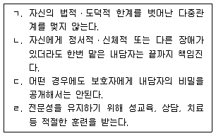 청소년상담사 1급(2교시) 2017년 1회 44번 문제 그림