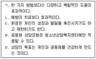 청소년상담사 2급(1교시) 2021년 1회 1번 문제 그림