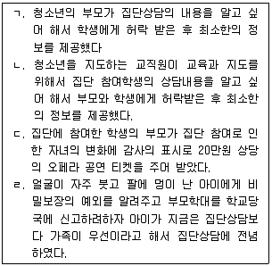 청소년상담사 2급(2교시) 2015년 1회 56번 문제 그림