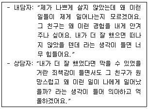 청소년상담사 3급(1교시) 2016년 1회 116번 문제 그림
