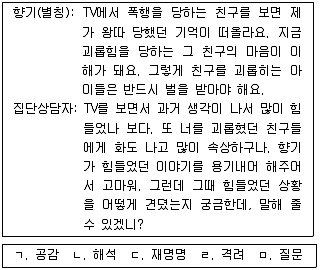 청소년상담사 3급(1교시) 2017년 1회 38번 문제 그림