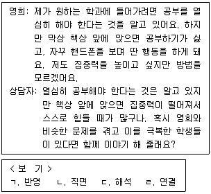 청소년상담사 3급(1교시) 2020년 1회 33번 문제 그림
