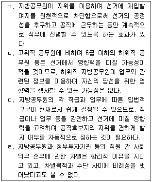 9급 국가직 공무원 공직선거법 2018년 1회 19번 문제 그림